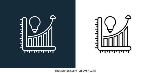 ícone de melhoria isolado em cores brancas e pretas. melhoria contorno ícone vetor linear da coleção de produtividade para aplicativos móveis, web e ui.