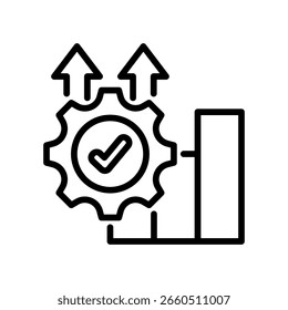 Ilustración vectorial de línea de icono de mejora