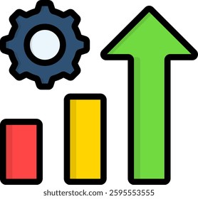 Improvement Icon Lineal Color Vector Illustration