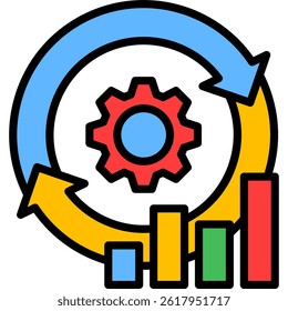 Improvement Icon Lineal Color Vector Illustration
