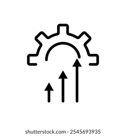Esquema del Vector del conjunto de signos del logotipo del icono de mejora