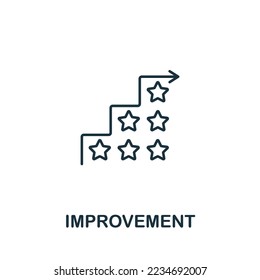 Icono de mejora. Icono Monocromo de relación simple con el cliente para plantillas, diseño web e infografías
