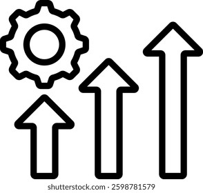Improvement Icon Outline Vector Illustration