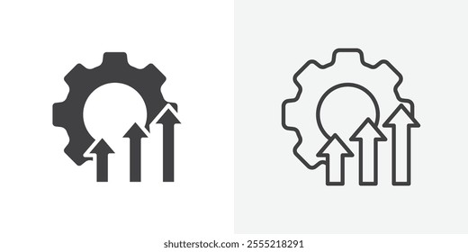 Improvement icon. outlined vector style.