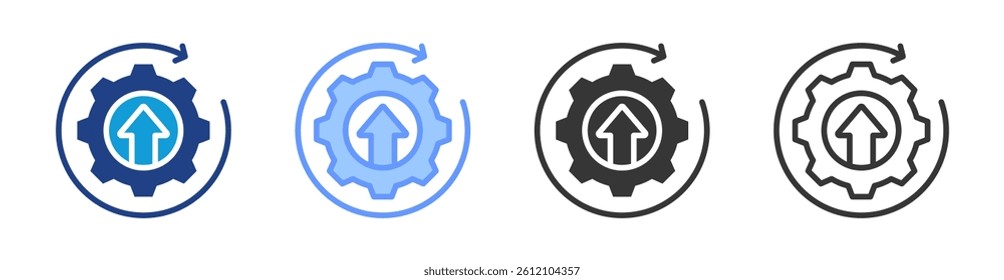 Improvement icon set multiple style collection