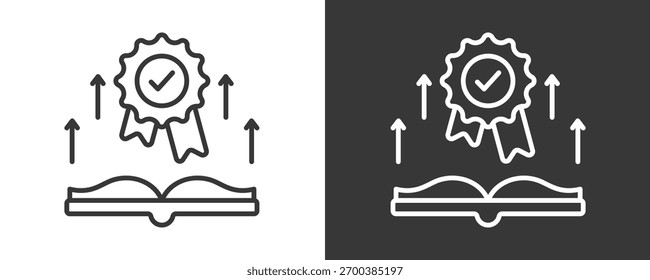 Verbesserung Symbolsatz Vektorgrafik-Kollektion einzeln auf Schwarz und Weiß