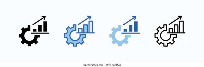 Improvement Icon Sheet Multiple Style Collection Isolated Vector