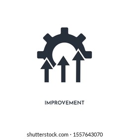 improvement icon. simple element illustration. isolated trendy filled improvement icon on white background. can be used for web, mobile, ui.