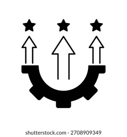 Ícone de melhoria com branco fundo vetor ilustração stock