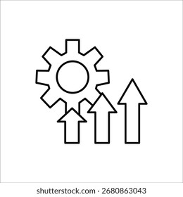 Iconos de mejora. Vector de línea simple