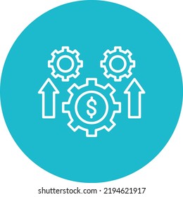 Improvement line circle icon vector image. Can also be used for web apps, mobile apps and print media.