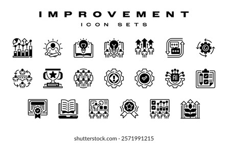 Improvement line icon set icon. Universal creative premium symbol. Vector sign icon logo template. Vector illustration