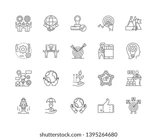 Improvement line icons, signs, vector set, outline illustration concept 