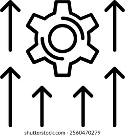 Improvement Line Vector Icon Design