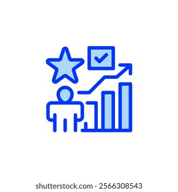 Improvement Plan Filled Line Icon. linear style sign for mobile concept and web design. Outline vector icon.