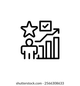 Improvement Plan Line Icon. linear style sign for mobile concept and web design. Outline vector icon.
