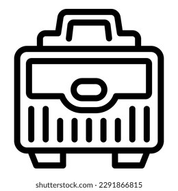 Improvement toolbox icon outline vector. Tool kit. Car equipment