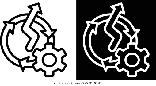 Versión de dos tonos en fondo blanco y negro