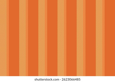 Improvement vector fabric texture, party vertical textile pattern. Italian stripe background lines seamless in orange and amber colors palette.