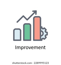 Improvement Vector Fill outline icons. Simple stock illustration stock