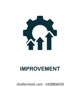 Improvement vector icon illustration. Creative sign from quality control icons collection. Filled flat Improvement icon for computer and mobile. Symbol, logo vector graphics.