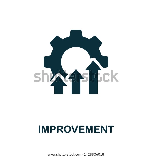 Improvement vector icon\
illustration. Creative sign from quality control icons collection.\
Filled flat Improvement icon for computer and mobile. Symbol, logo\
vector graphics.