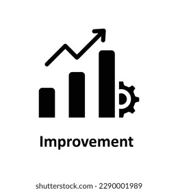 Improvement Vector  solid icons. Simple stock illustration stock