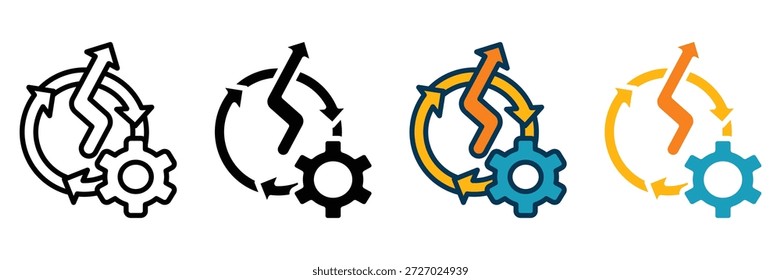 Icono de Web de mejora colección de estilo múltiple