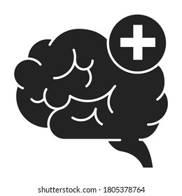 Improving brain activity black glyph icon. Exercising the brain to improve memory, focus, or daily functionality. Pictogram for web page, mobile app, promo. UI UX GUI design element