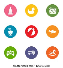 Improving the game icons set. Flat set of 9 improving the game vector icons for web isolated on white background