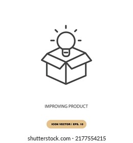 mejorar los iconos de productos símbolos vectores elementos para la web infográfica