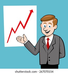 Improving sales; Vector Illustration
