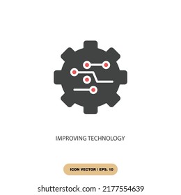 improving technology icons  symbol vector elements for infographic web
