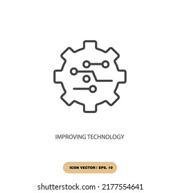 improving technology icons  symbol vector elements for infographic web