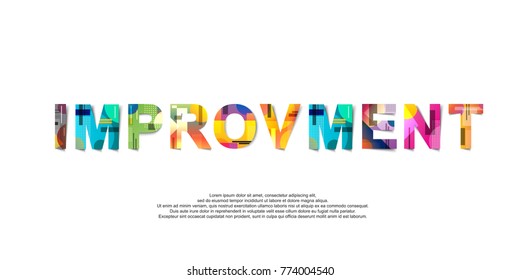 
Improvmentword creative design Concept . Modern Vector Illustration concept of word Improvment 