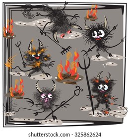 Imps foment bonfires.