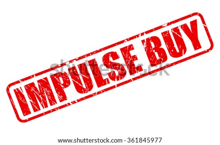 IMPULSE BUY red stamp text on white
