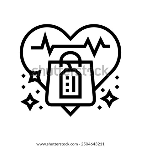 impulse buying consumer behavior line icon vector. impulse buying consumer behavior sign. isolated contour symbol black illustration