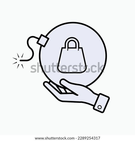Impulse Buying Icon. Symbol of Purchase Stimulation.