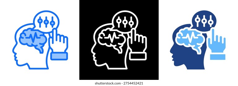 Impulse Control Icon triplestyle Vector Illustration