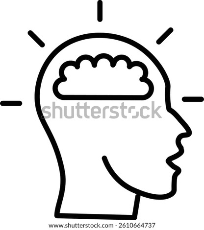 Impulse Control Symbol Vector Line Icon Design