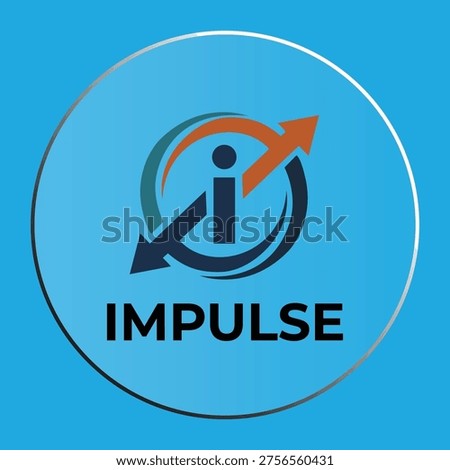 Impulse Letter I Logo Design with Dynamic Arrows and Circular Element for Business Branding
