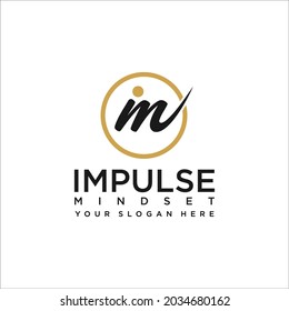 impulse mindset letter IM logo design