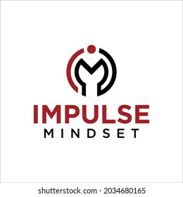 impulse mindset letter IM logo design