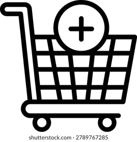 Impulse Purchase Line Icon and Vector