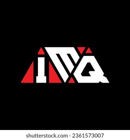 Diseño del logotipo de la letra del triángulo IMQ con forma de triángulo. Monograma de diseño del logotipo del triángulo IMQ. Plantilla de logotipo vectorial de triángulo IMQ con color rojo. Logotipo triangular IMQ Diseño sencillo, elegante y lujoso.