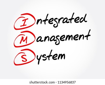 IMS - Integrated Management System acronym, business concept background