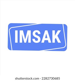 IMSAK Reminder Blue Vector Callout Banner to Help You Start Your Fast on Time