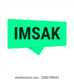 IMSAK Reminder Green Vector Callout Banner to Help You Start Your Fast on Time