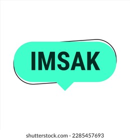 IMSAK Reminder turquoise Vector Callout Banner to Help You Start Your Fast on Time